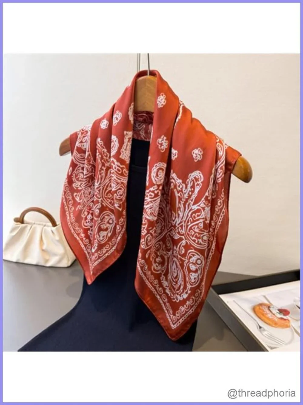Satin Silk Square Scarf Hair Wrap Headscarf for Sleeping Handbags